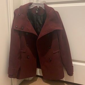 Vintage style Maroon pea coat